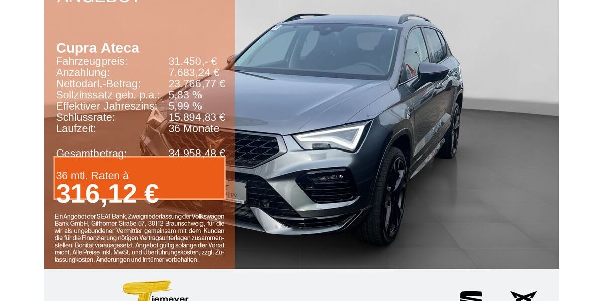 Cupra Ateca 1.500 km 31.450 &euro; Recklinghausen 45663
