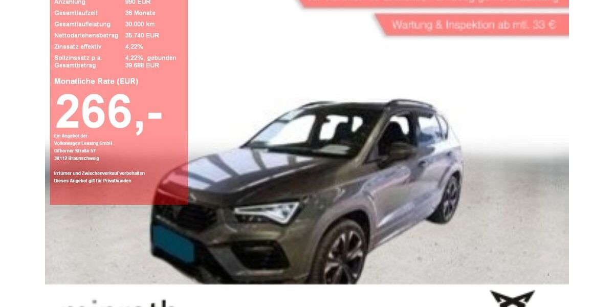 Cupra Ateca 29.925 km 35.240 &euro; Moers-Hülsdonk 47441