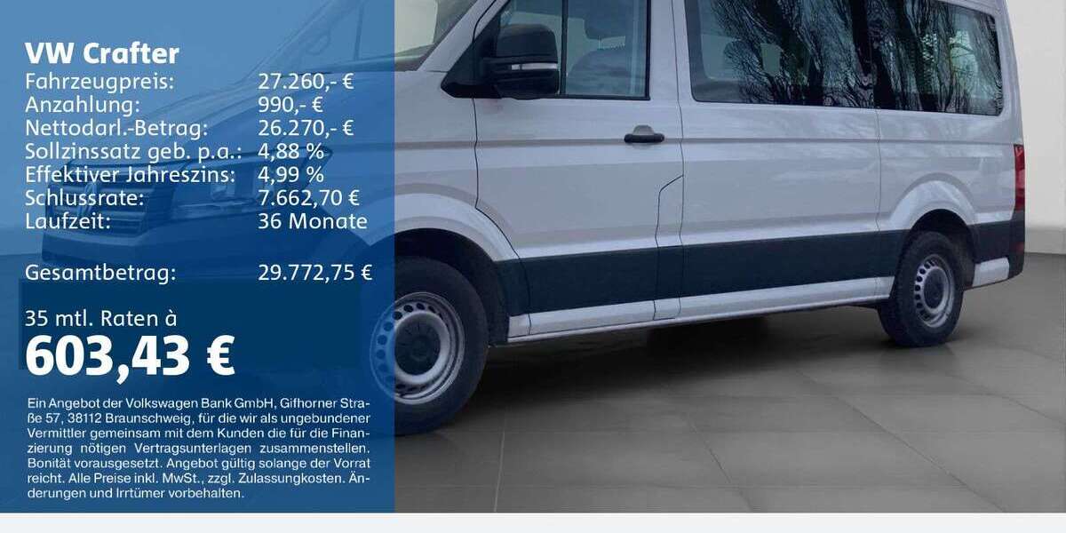 VW Crafter 147.755 km 27.260 &euro; Bochum 44892
