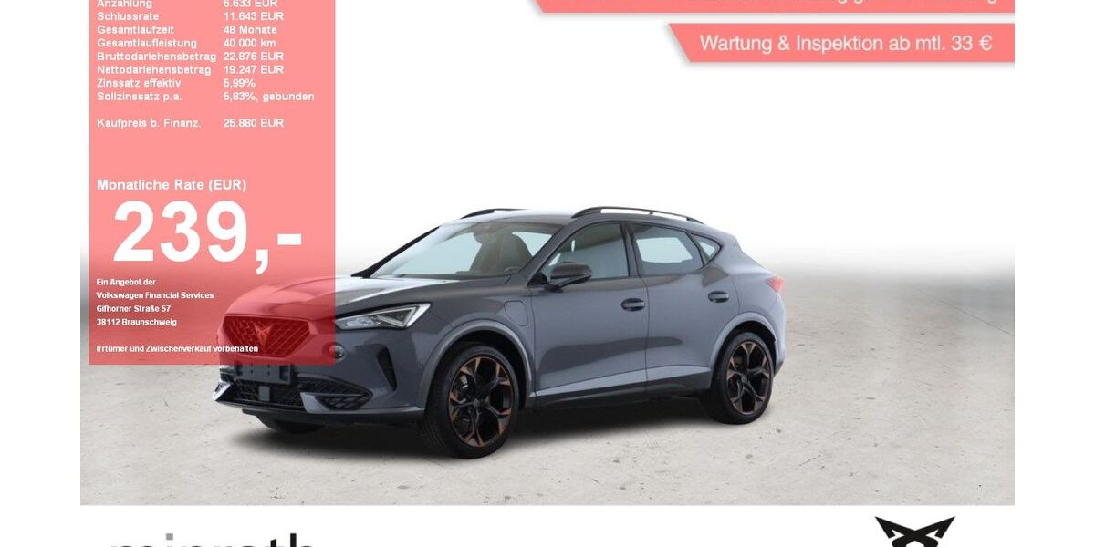 Cupra Formentor 74.804 km 25.380 &euro; Moers-Hülsdonk 47441