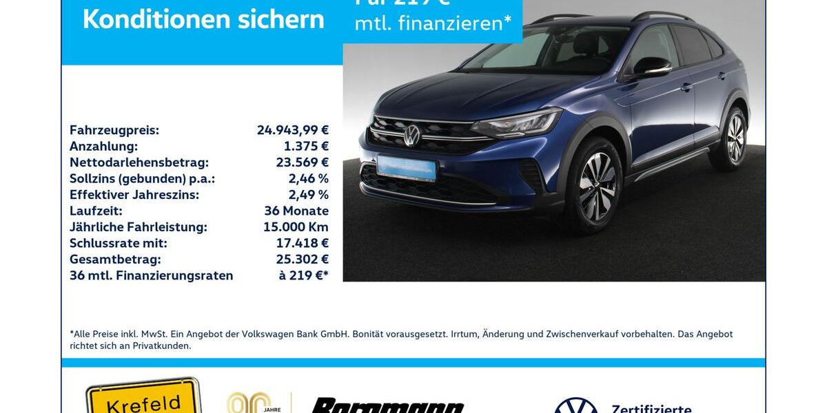 VW Taigo 9.693 km 24.665 &euro; Krefeld 47803