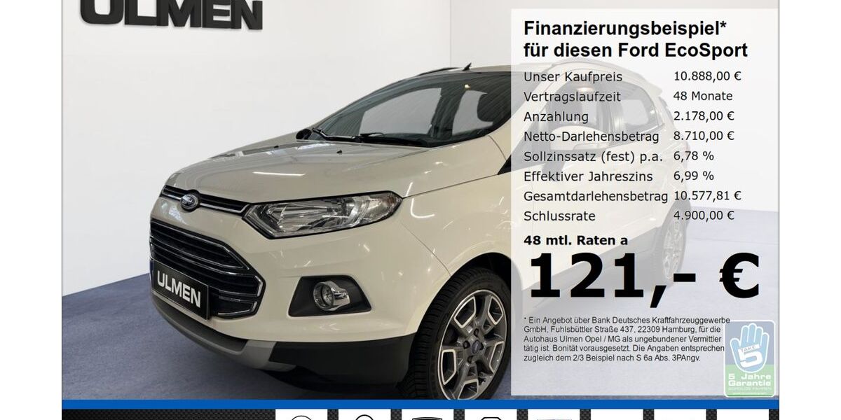Ford EcoSport 87.295 km 9.666 &euro; Düsseldorf 40231
