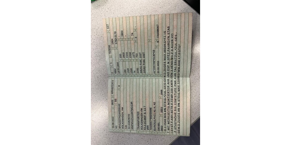 VW T5 Sonstige 160.000 km 9.900 &euro; Oberhausen 46045