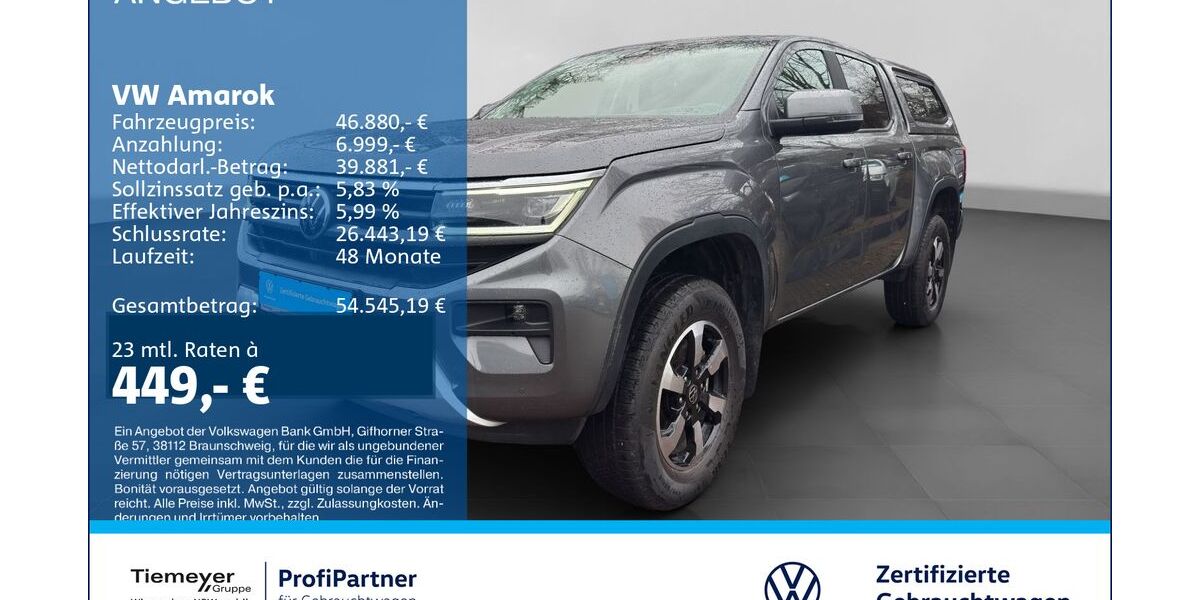 VW Amarok 16.957 km 46.880 &euro; Recklinghausen 45663