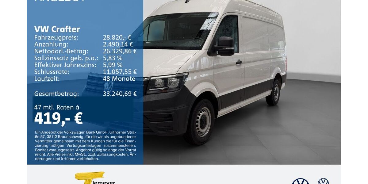 VW Crafter 77.732 km 28.490 &euro; Gelsenkirchen 45888
