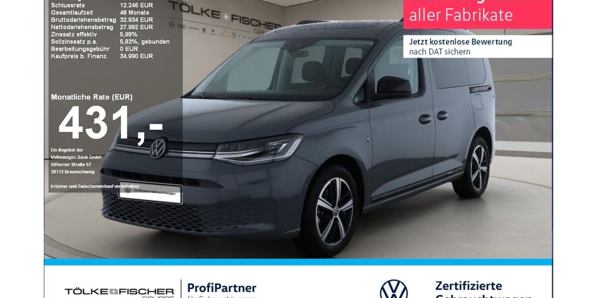 VW Caddy 20.661 km 34.419 &euro; Krefeld 47805