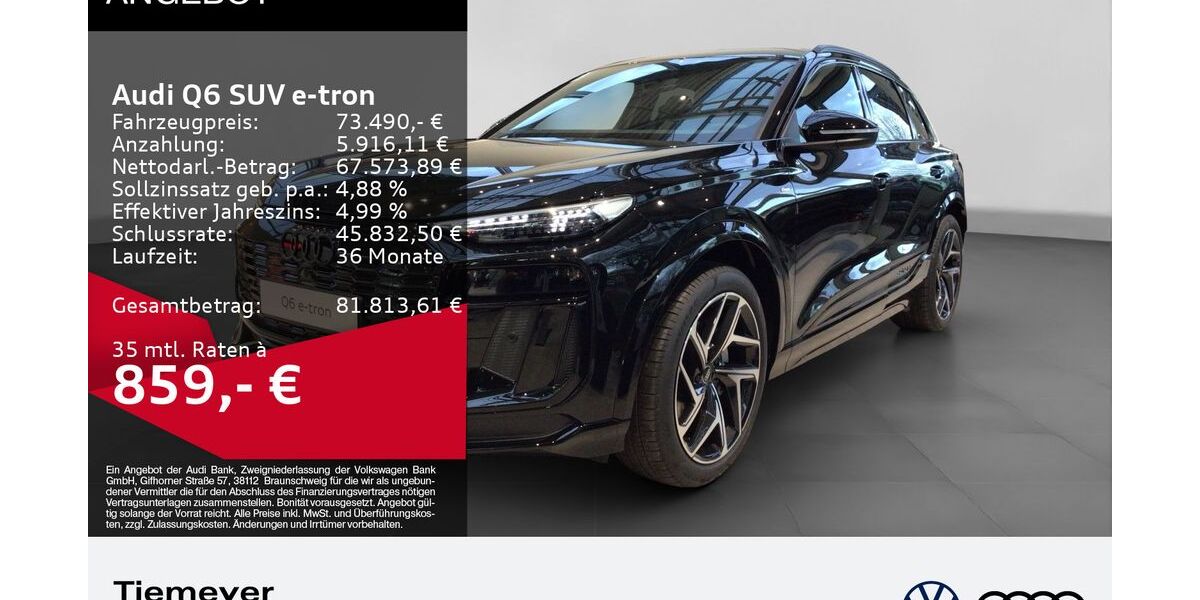 Audi Q6 e-tron 3.250 km 72.990 &euro; Gelsenkirchen 45894